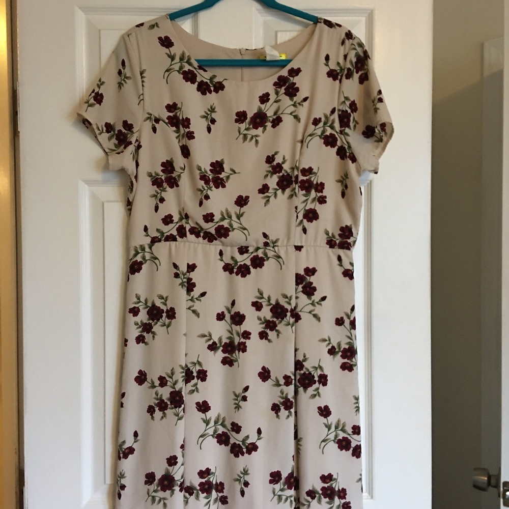 Cute rose patterned babydoll dress